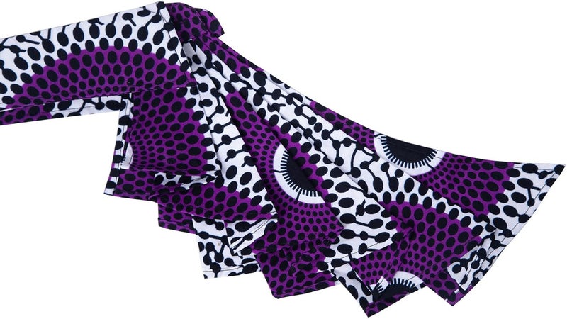 VeritableWax African Fake Collars for Women Blouse Bows Classic Kente Multicolor False Collar - Image 3